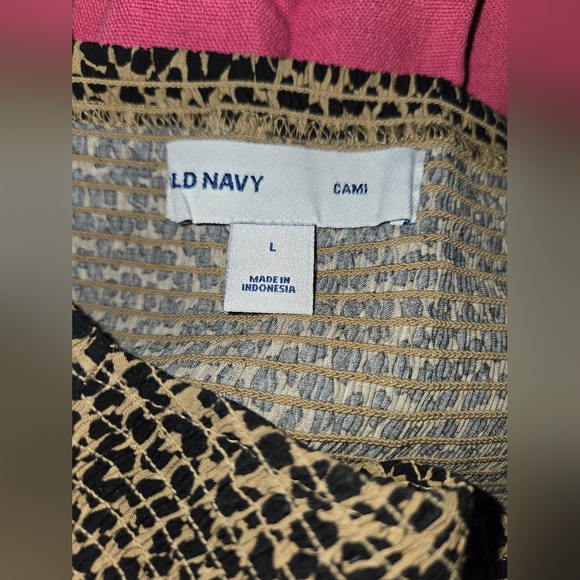 Old Navy Black and Tan Animal Print Midi Dress - Picture 5 of 5